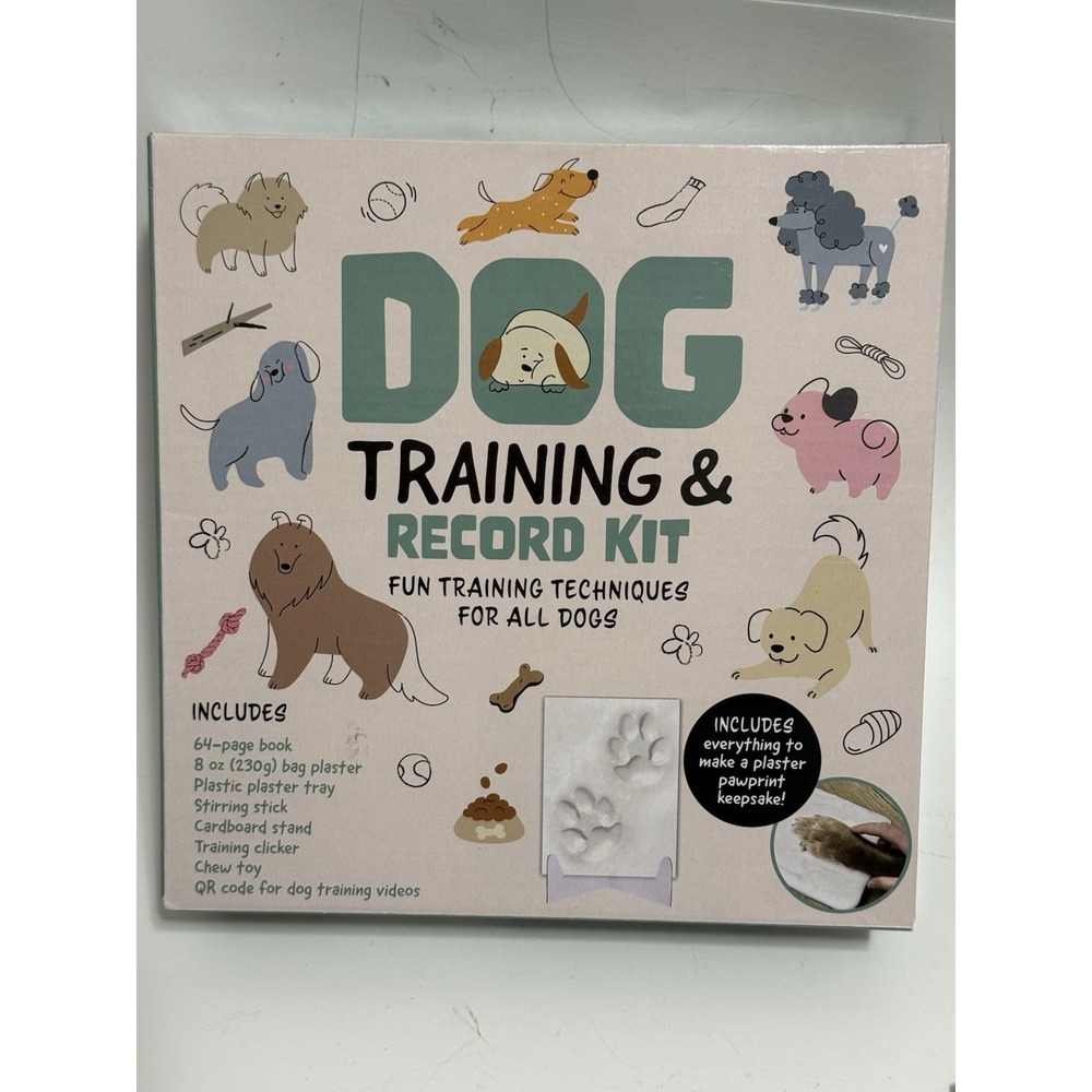 Dog Training And Record Kit - Includes Plaster Paw‎ Print Kit - Hinkler